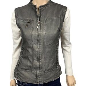 New With Tags Montanaco Faux Leather Vest